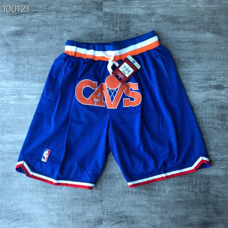 Men 2021 The Cavaliers Blue Shorts->more jerseys->NBA Jersey